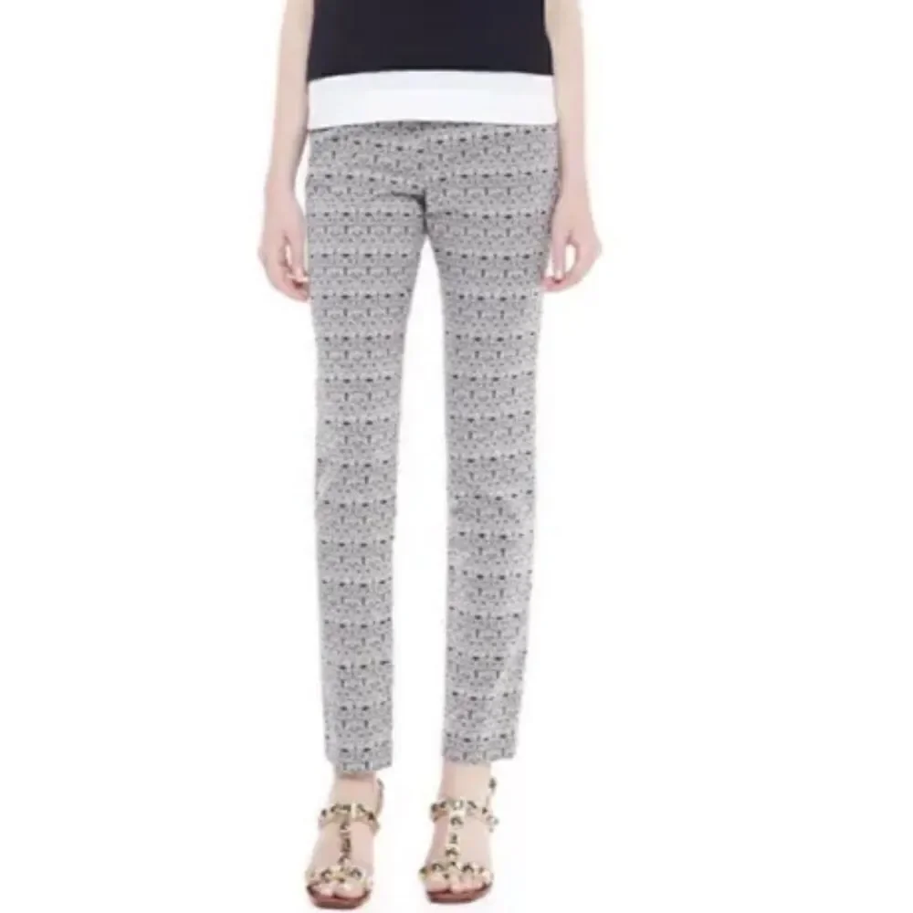 Tory Burch Heidi Slim Fit Print Pants